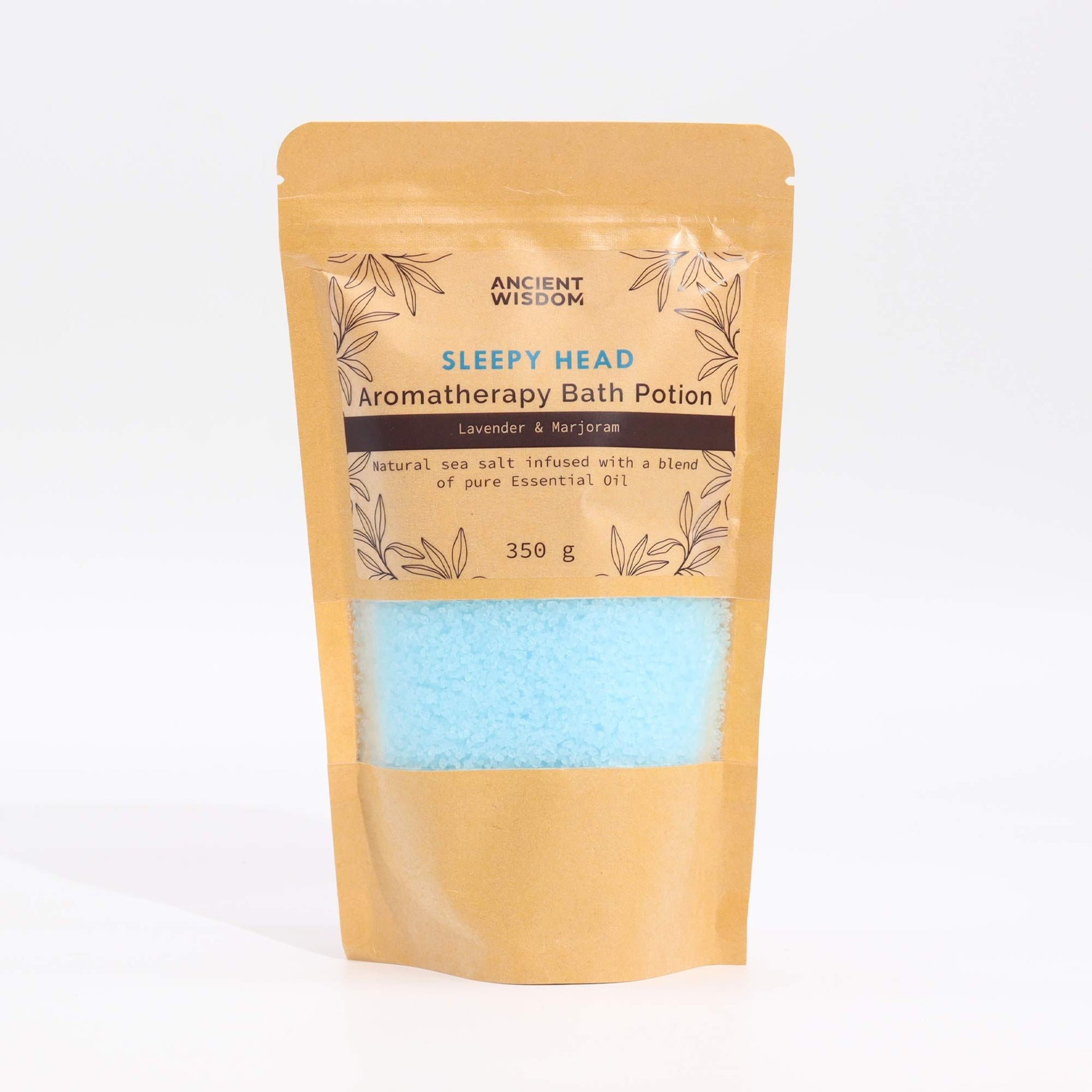 Aromatherapy Bath Potion in Kraft Bag 350g - Sleepy Head - Vivid Aromas UK