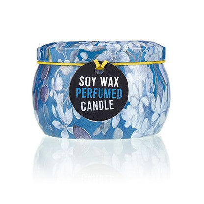 Art Tin Candle - Assorted Design - Romantic Garden - Tea & Rose - Vivid Aromas UK