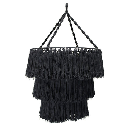 Macrame Soft Chandelier - Black - Vivid Aromas UK