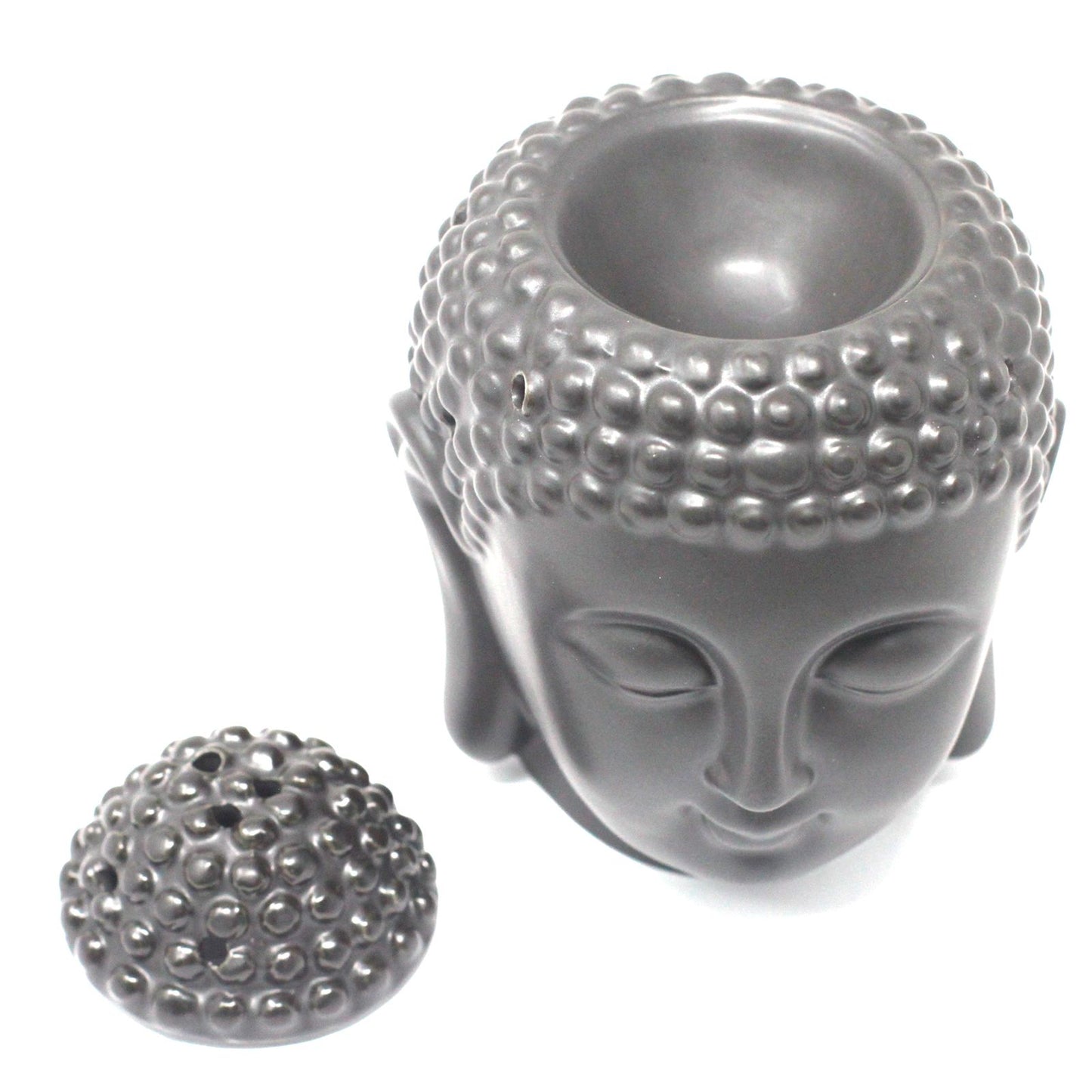 Buddah Head Oil Burner - Dark Brown - Vivid Aromas UK