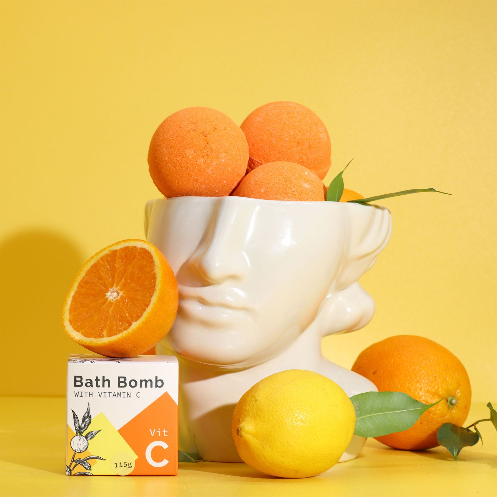 Vitamin C Infused Bath Bomb with Essential Oils - Vivid Aromas UK