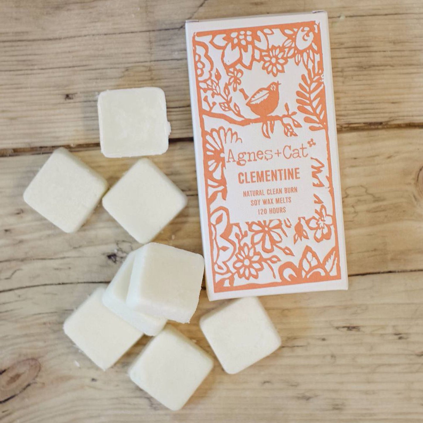 Agnes + Cat Box of 8 Wax Melts - Clementine - Vivid Aromas UK