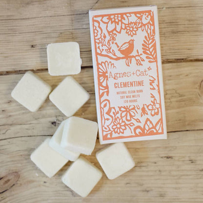 Agnes + Cat Box of 8 Wax Melts - Clementine - Vivid Aromas UK