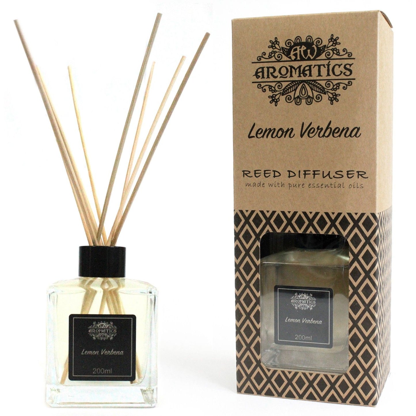 200ml Lemon Verbena Essential Oil Reed Diffuser - Vivid Aromas UK