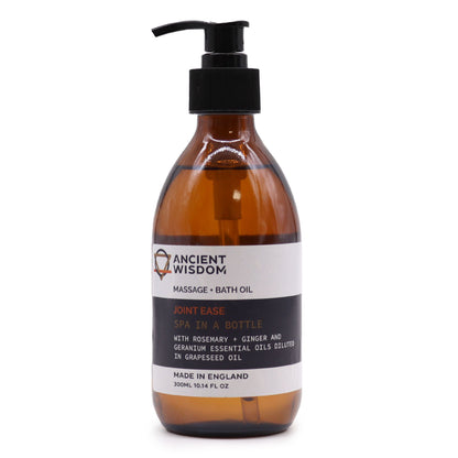 Aromatherapy Massage and Bath Oil - Joint Ease 300ml - Vivid Aromas UK