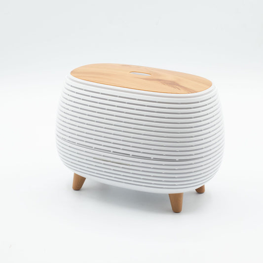 Futuristic Ribbed Aroma Diffuser with Colour-Changing Light - Vivid Aromas UK