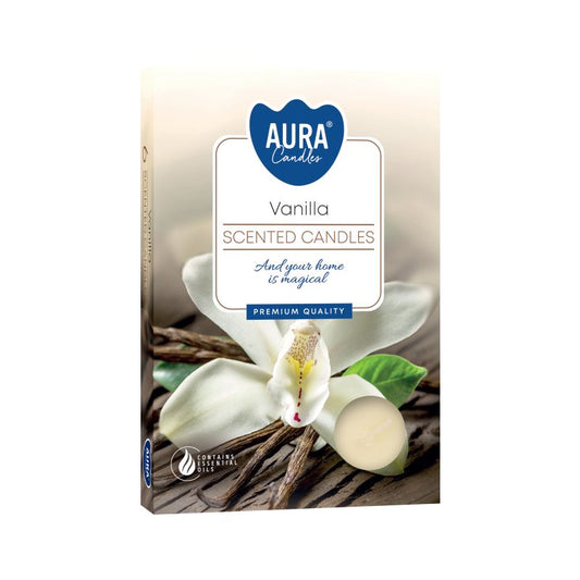 Set of 6 Scented Tealights - Vanilla - Vivid Aromas UK