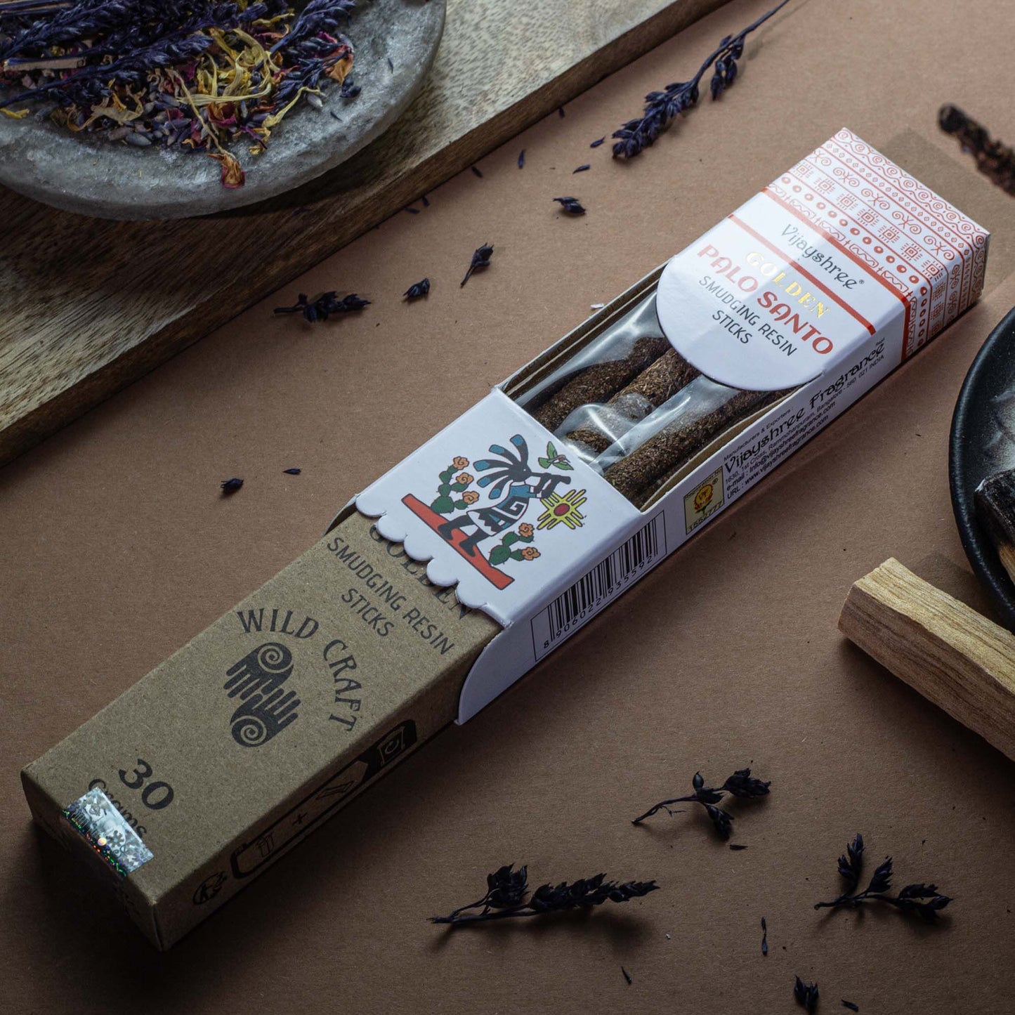 Golden Palo Santo Smudging Resin Sticks – 30g - Vivid Aromas UK