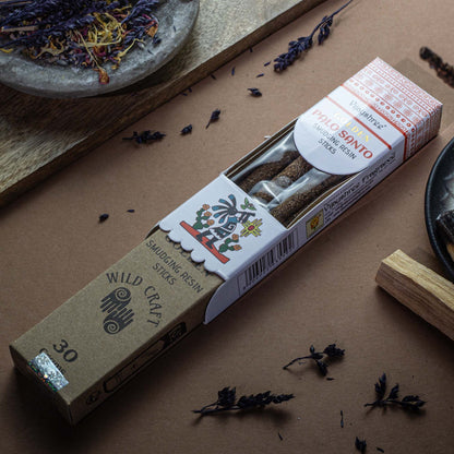 Golden Palo Santo Smudging Resin Sticks – 30g - Vivid Aromas UK