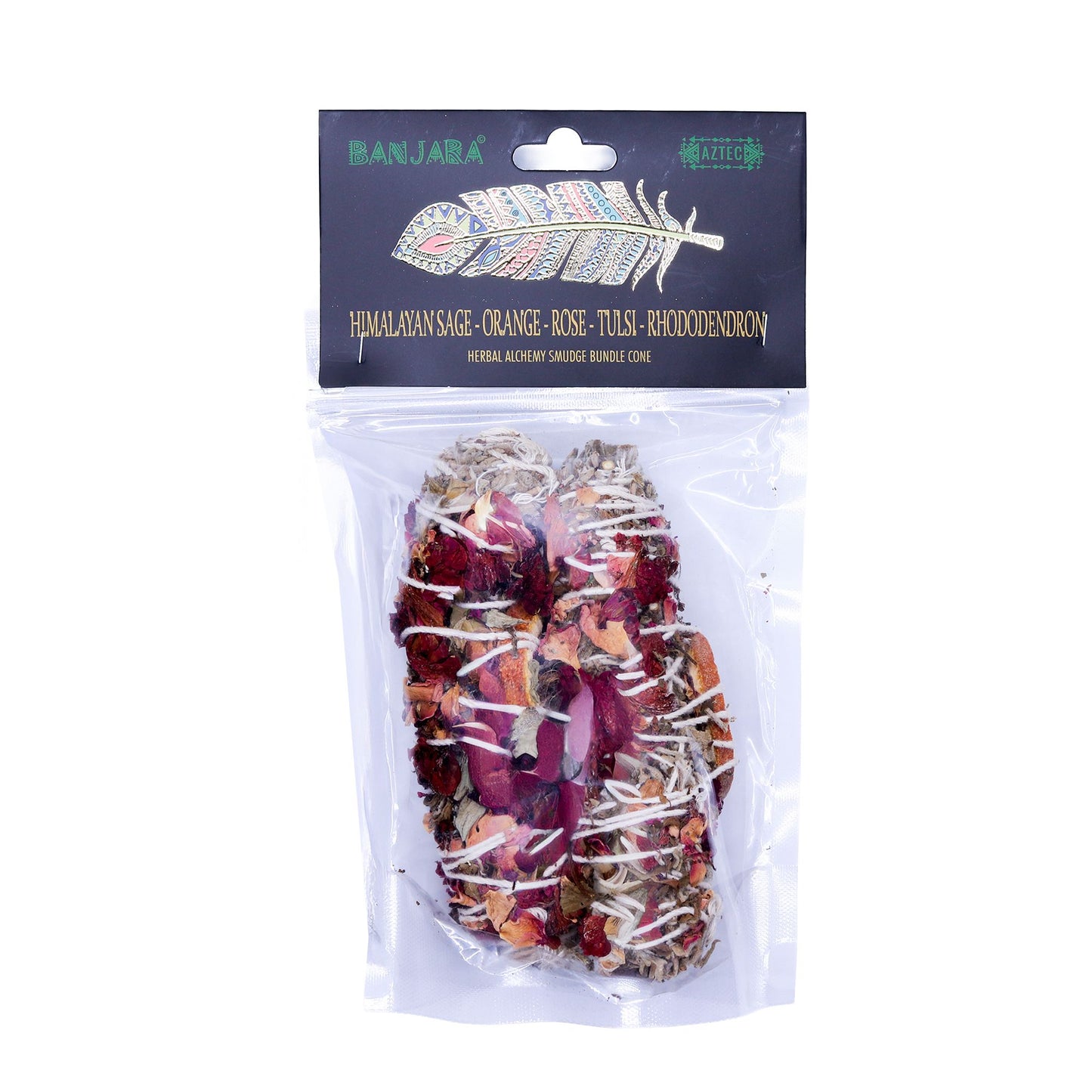 Banjara Smudge - Himalayan Sage, Orange, Rose, Tulsi, Rhododendron - Vivid Aromas UK