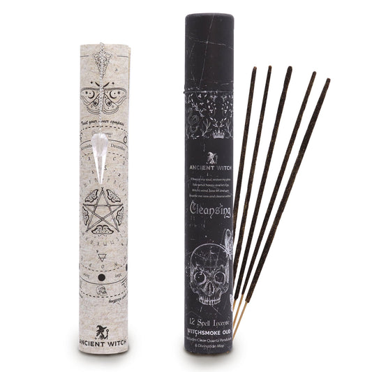 Ancient Witch Spell Incense - Cleansing - Rock Crystal Pendulum - Vivid Aromas UK