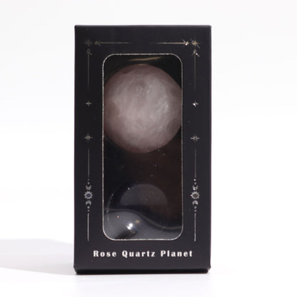 Rose Quartz Planet on a Sola Goldstone Stand (VENUS) - Vivid Aromas UK