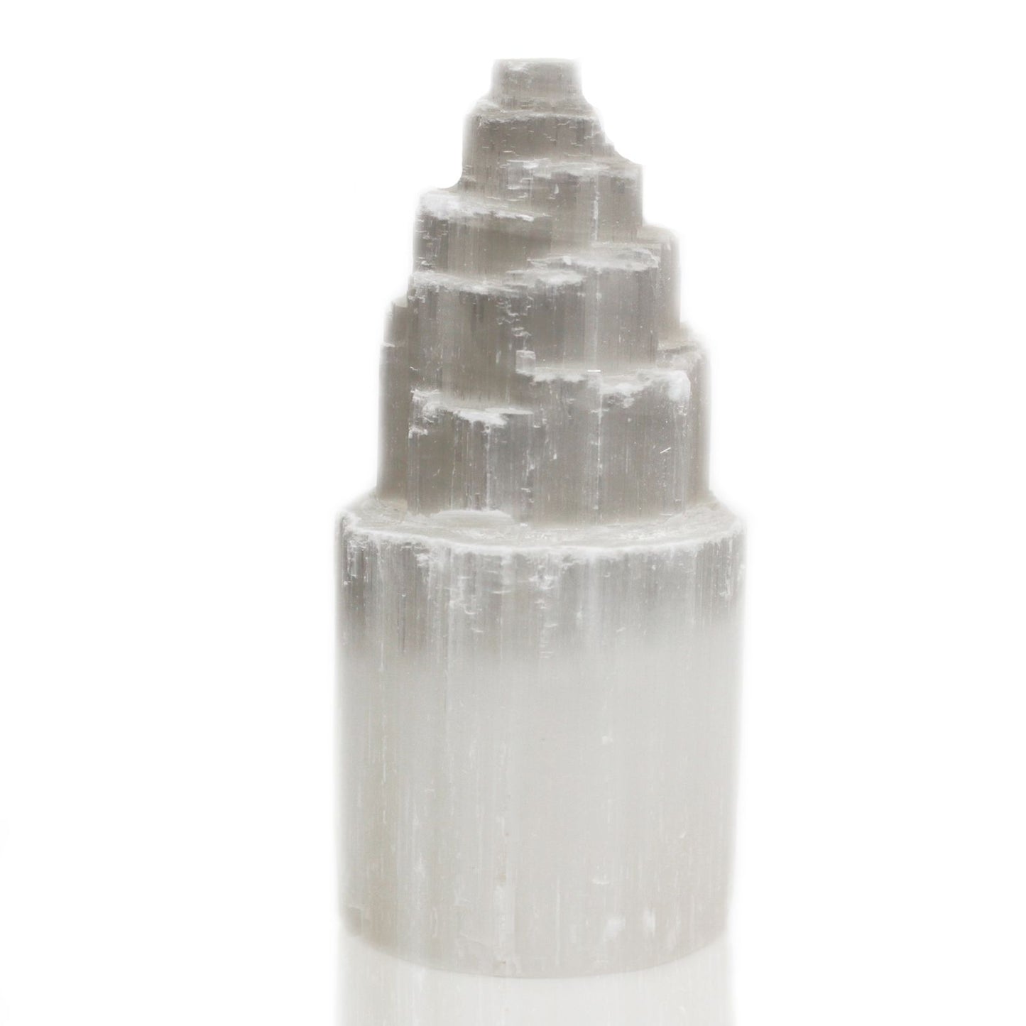 Natural Selenite Tower Lamp - 20 cm - Vivid Aromas UK