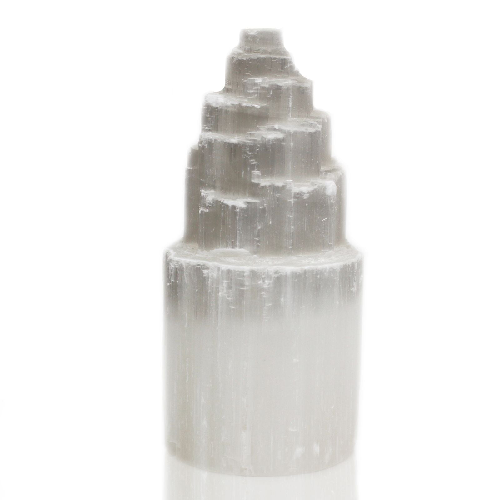 Natural Selenite Tower Lamp - 20 cm - Vivid Aromas UK