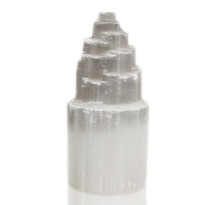 Natural Selenite Tower Lamp - 20 cm - Vivid Aromas UK