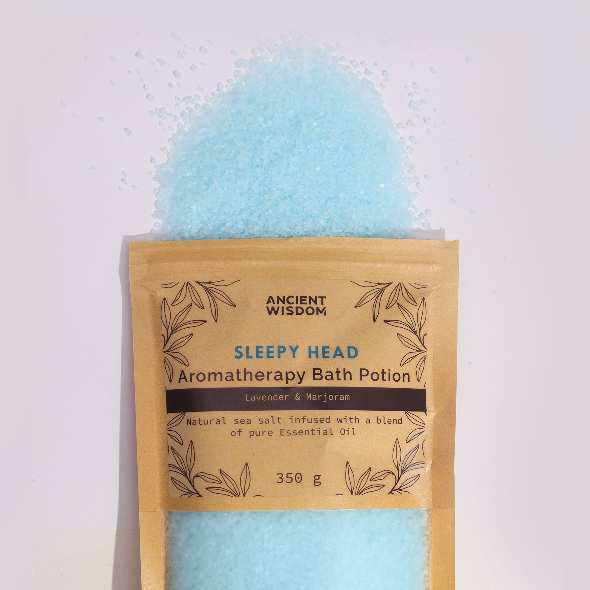 Aromatherapy Bath Potion in Kraft Bag 350g - Sleepy Head - Vivid Aromas UK