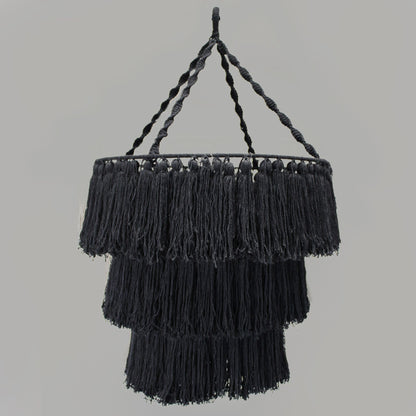 Macrame Soft Chandelier - Black - Vivid Aromas UK