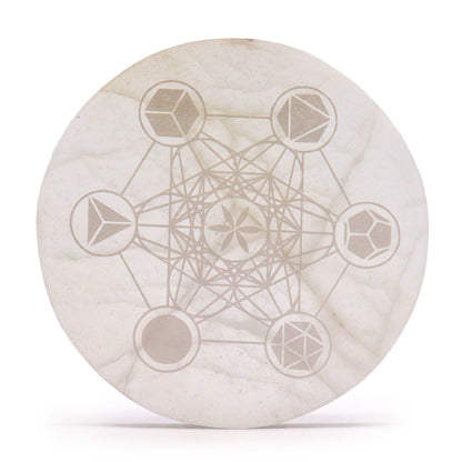 Large Charging Plate 18cm - Sacred Geometry - Vivid Aromas UK