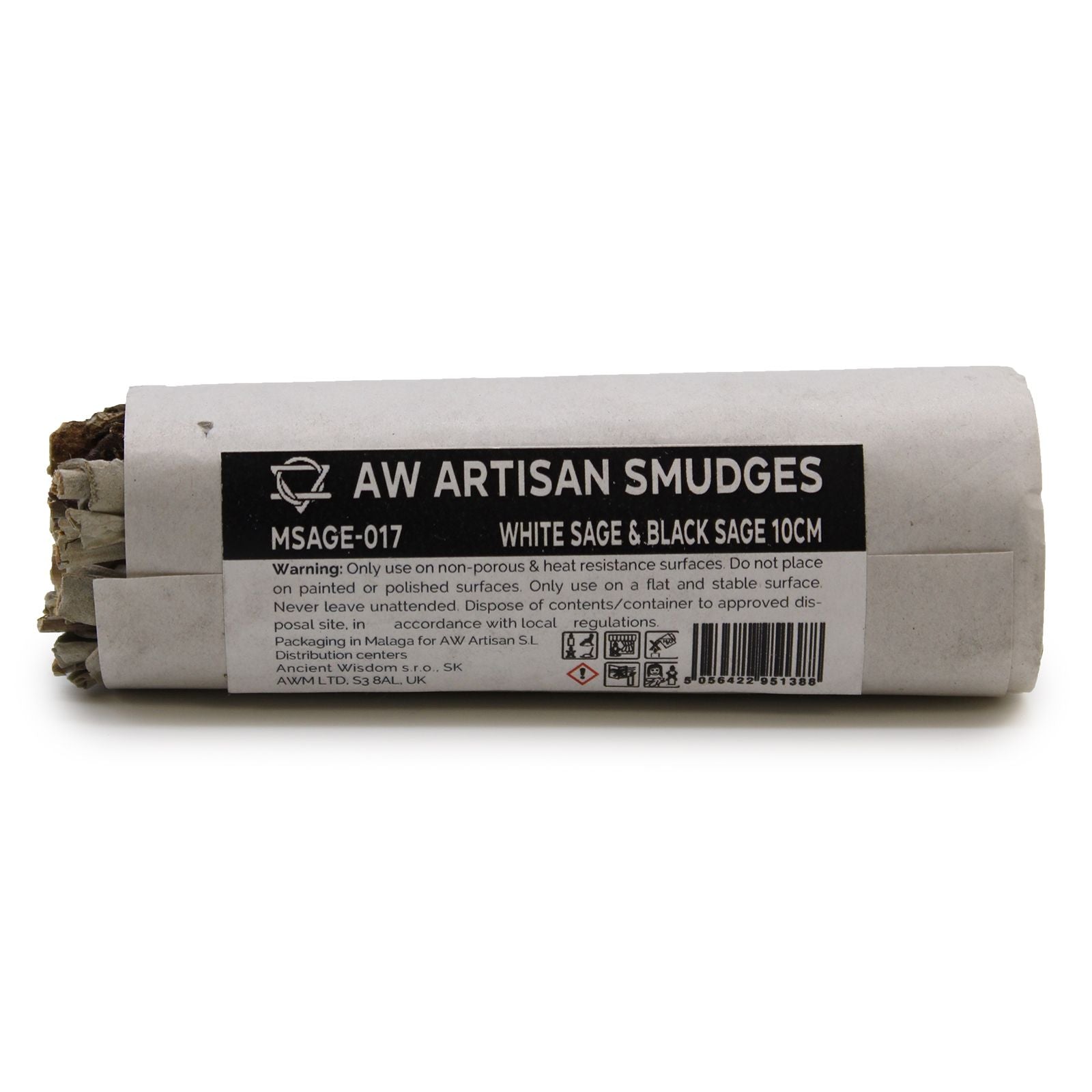 Smudge Stick - White Sage & Black Sage 10cm - Vivid Aromas UK