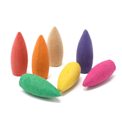 Long Backflow Incense Cones - Assorted Fragrances - 30 mins Burning time - Vivid Aromas UK