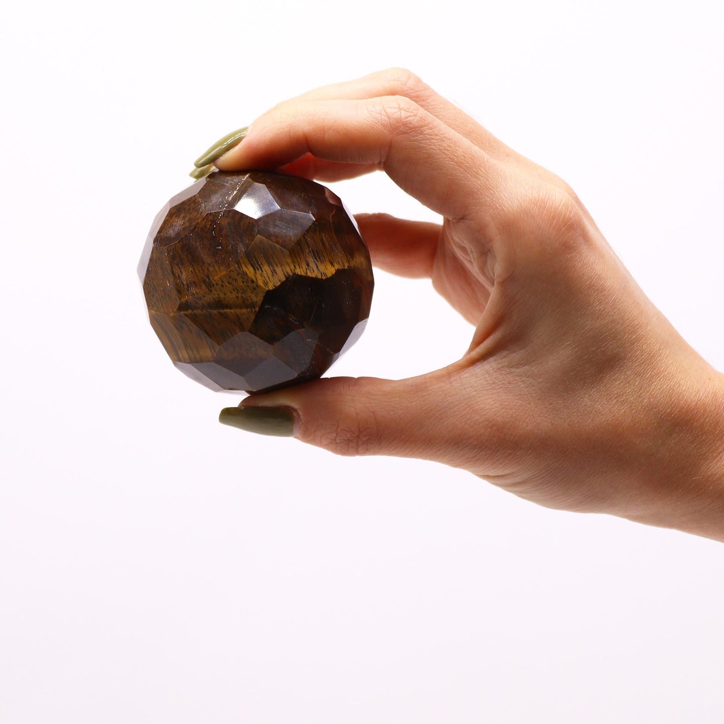 Gemstone Faceted Healing Ball & Stand - Tigereye - Vivid Aromas UK