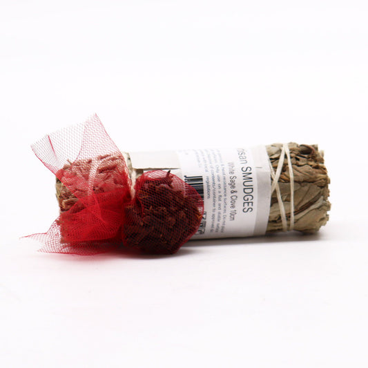 Smudge Stick - White Sage & Clove 10cm - Vivid Aromas UK