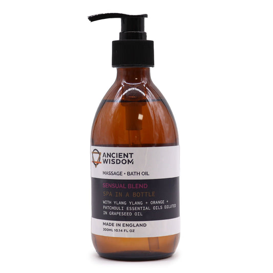 Aromatherapy Massage and Bath Oil - Sensual 300ml - Vivid Aromas UK