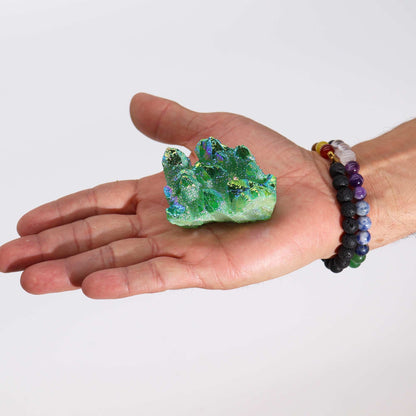 Med Enhanced Quartz - Aura Green Flame Quartz - Vivid Aromas UK
