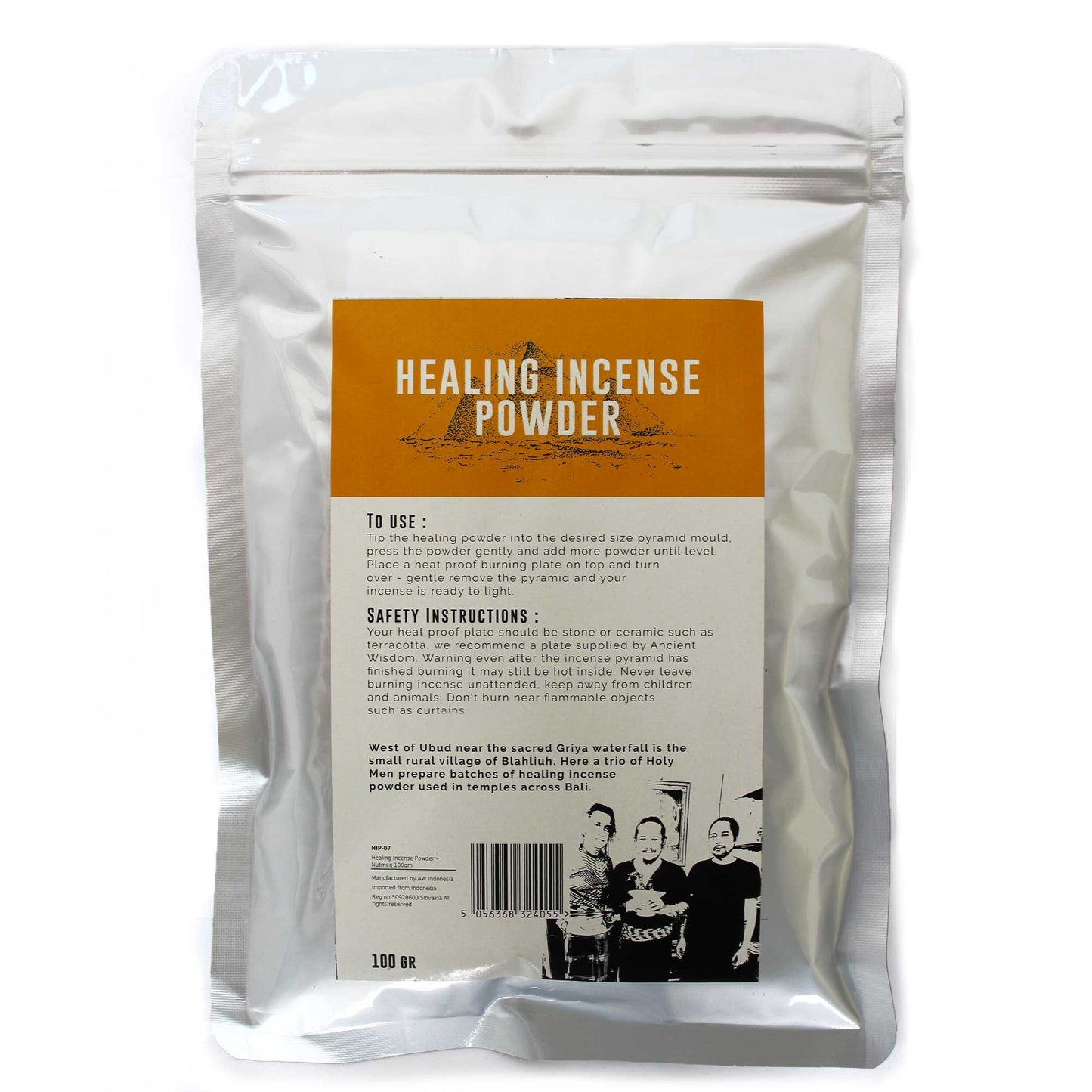 Healing Incense Powder - Nutmeg 100gm - Vivid Aromas UK