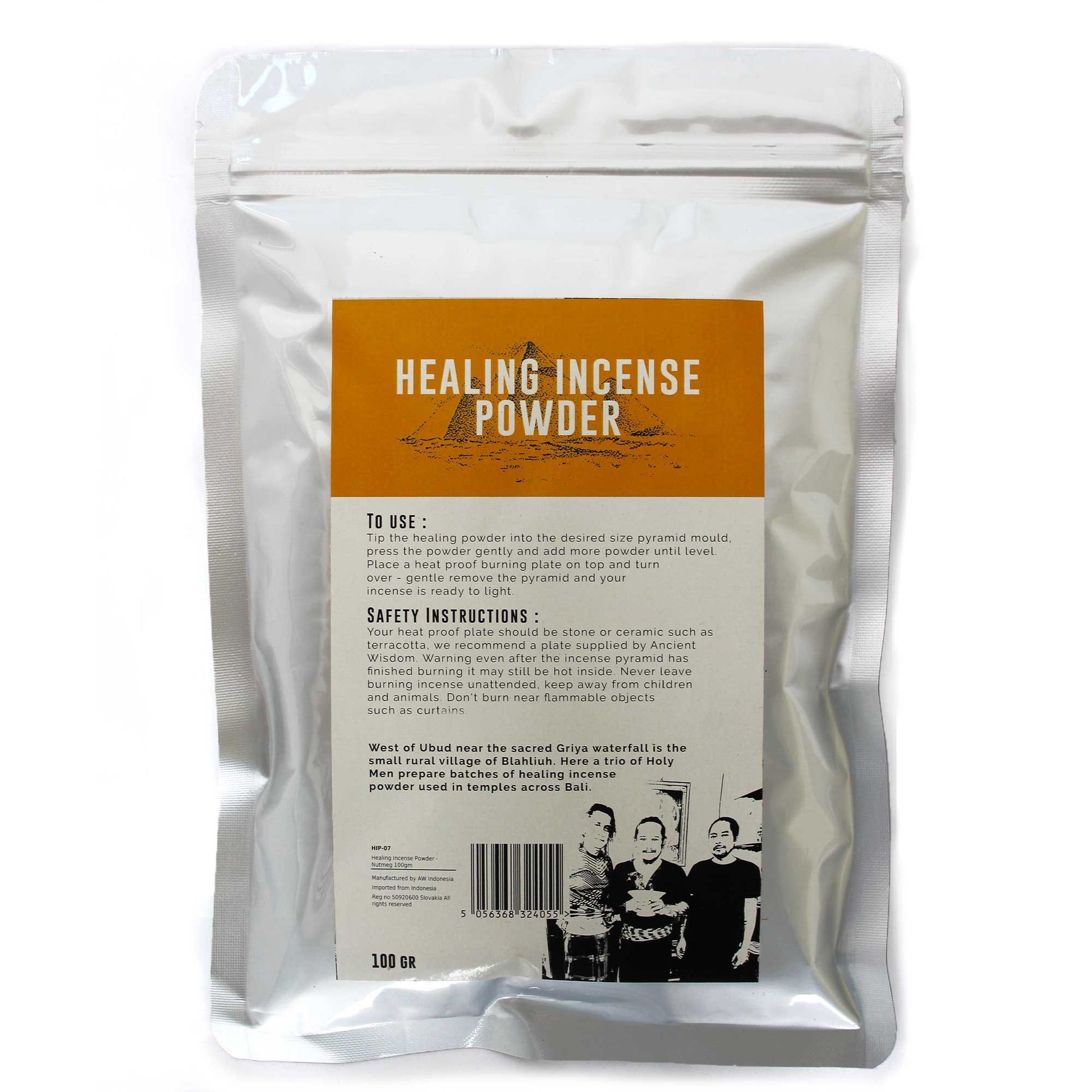 Healing Incense Powder - Nutmeg 100gm - Vivid Aromas UK