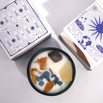 Hop Hare Crystal Magic Flower Candle - The Sun - Vivid Aromas UK