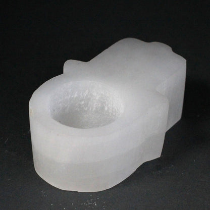 Selenite Hamsa Candle Holder - Vivid Aromas UK
