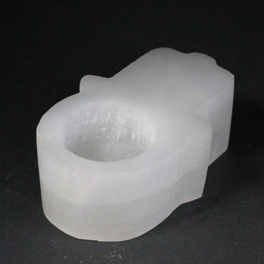 Selenite Hamsa Candle Holder - Vivid Aromas UK