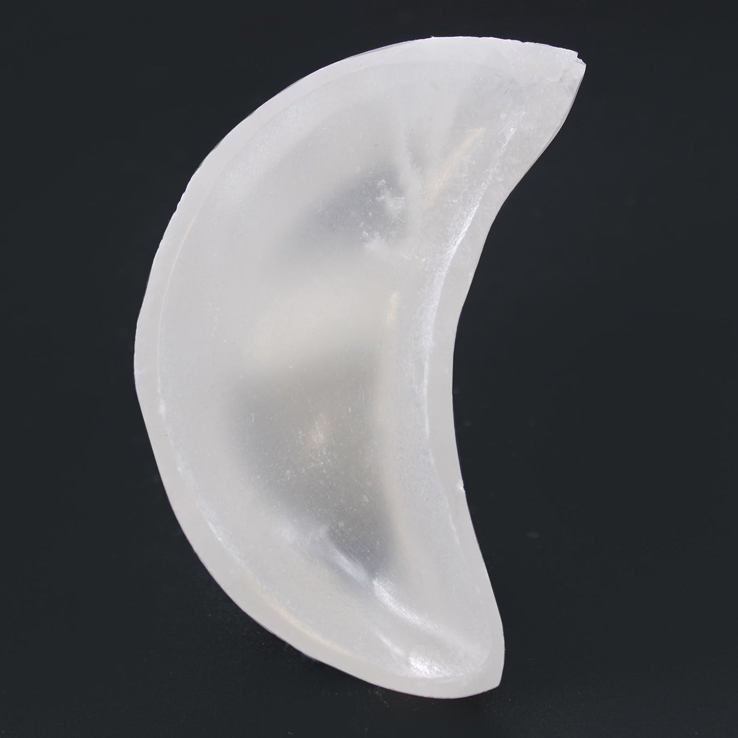 Selenite Moon Bowl - 10cm - Vivid Aromas UK