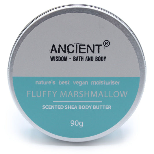 Scented Shea Body Butter 90g - Fluffy Marshmallow - Vivid Aromas UK