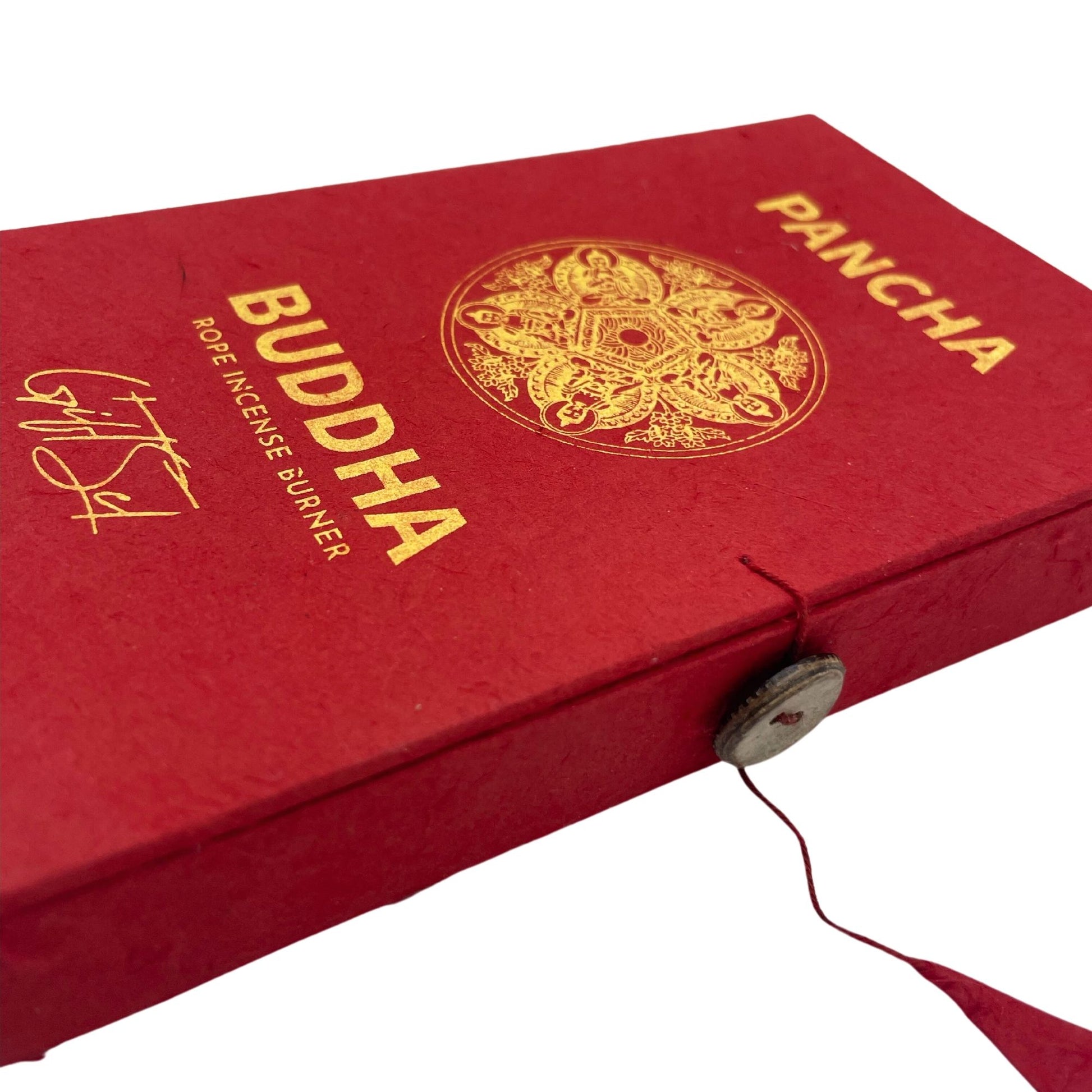 Rope Incense and Silver Plated Holder Set - Pancha Buddha - Vivid Aromas UK