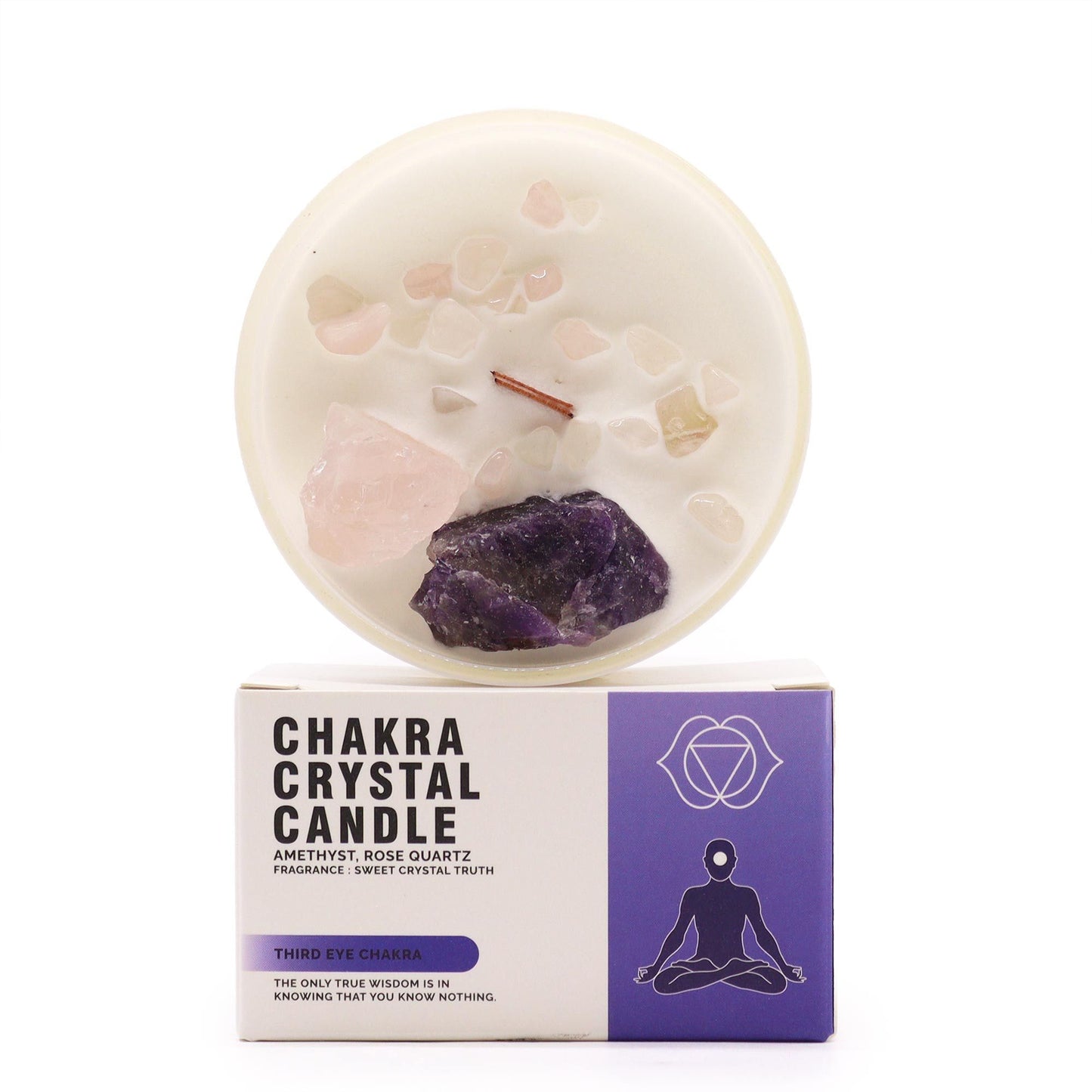 Chakra Crystal Candles - Third Eye Chakra - Vivid Aromas UK