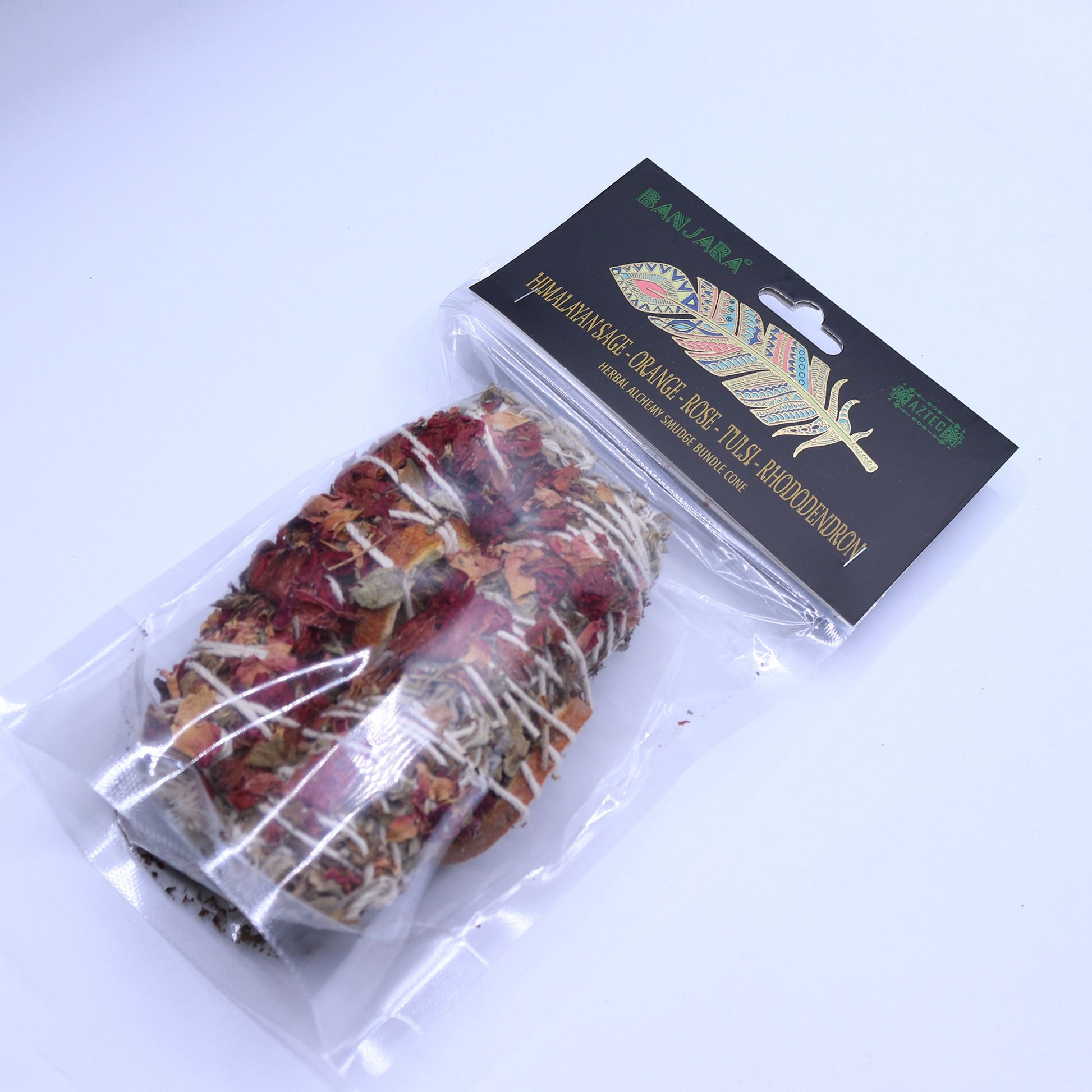 Banjara Smudge - Himalayan Sage, Orange, Rose, Tulsi, Rhododendron - Vivid Aromas UK