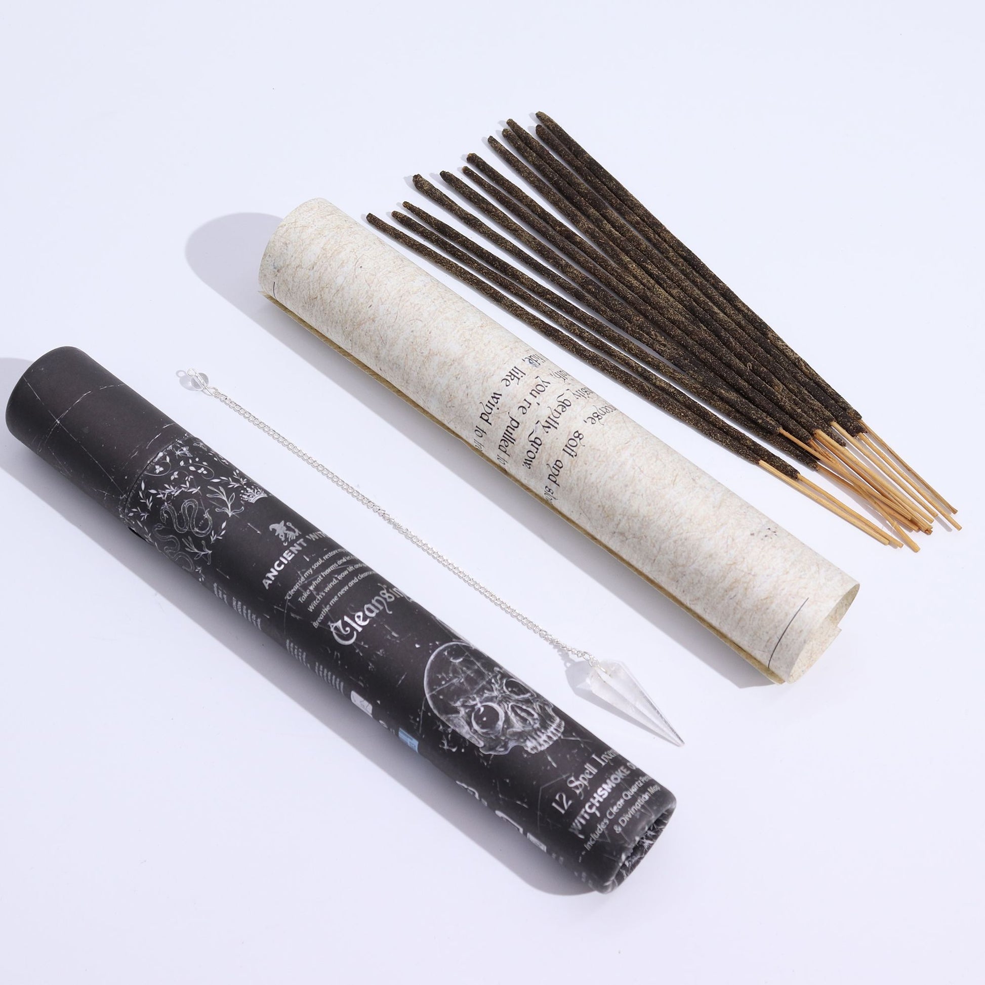 Ancient Witch Spell Incense - Cleansing - Rock Crystal Pendulum - Vivid Aromas UK