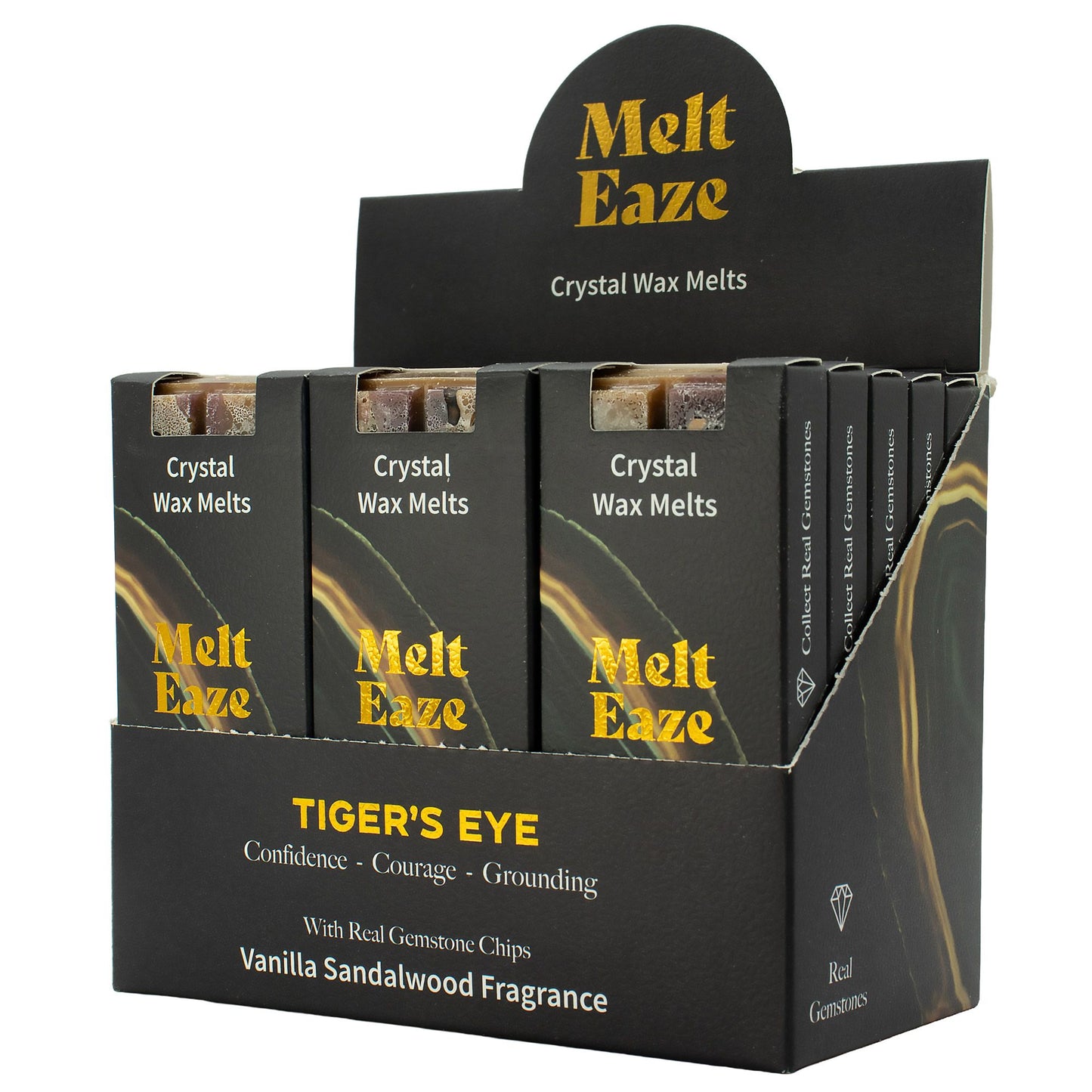 MeltEaze Wax Melts 50g - Tigereye Strength - Vanilla Sandalwood - Vivid Aromas UK