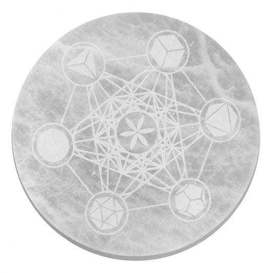 Large Charging Plate 18cm - Sacred Geometry - Vivid Aromas UK