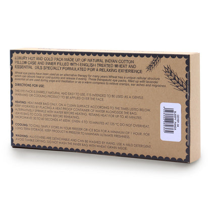 Lavender Natural Cotton and Juco Eye Pillow in Gift Box - Sleepy Panda - Vivid Aromas UK
