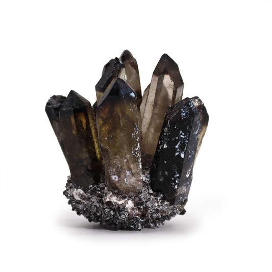 Crafted Quartz Cluster - Smoky Ghost Quartz - Vivid Aromas UK