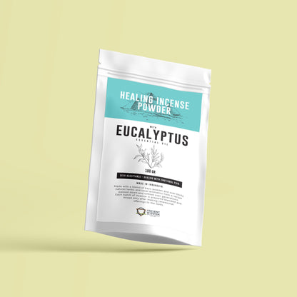 Healing Incense Powder - Eucalyptus 100gm - Vivid Aromas UK