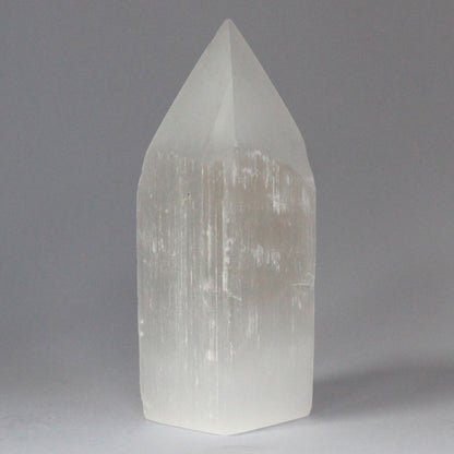 Selenite Pencil Point Tower - 15 cm - Vivid Aromas UK