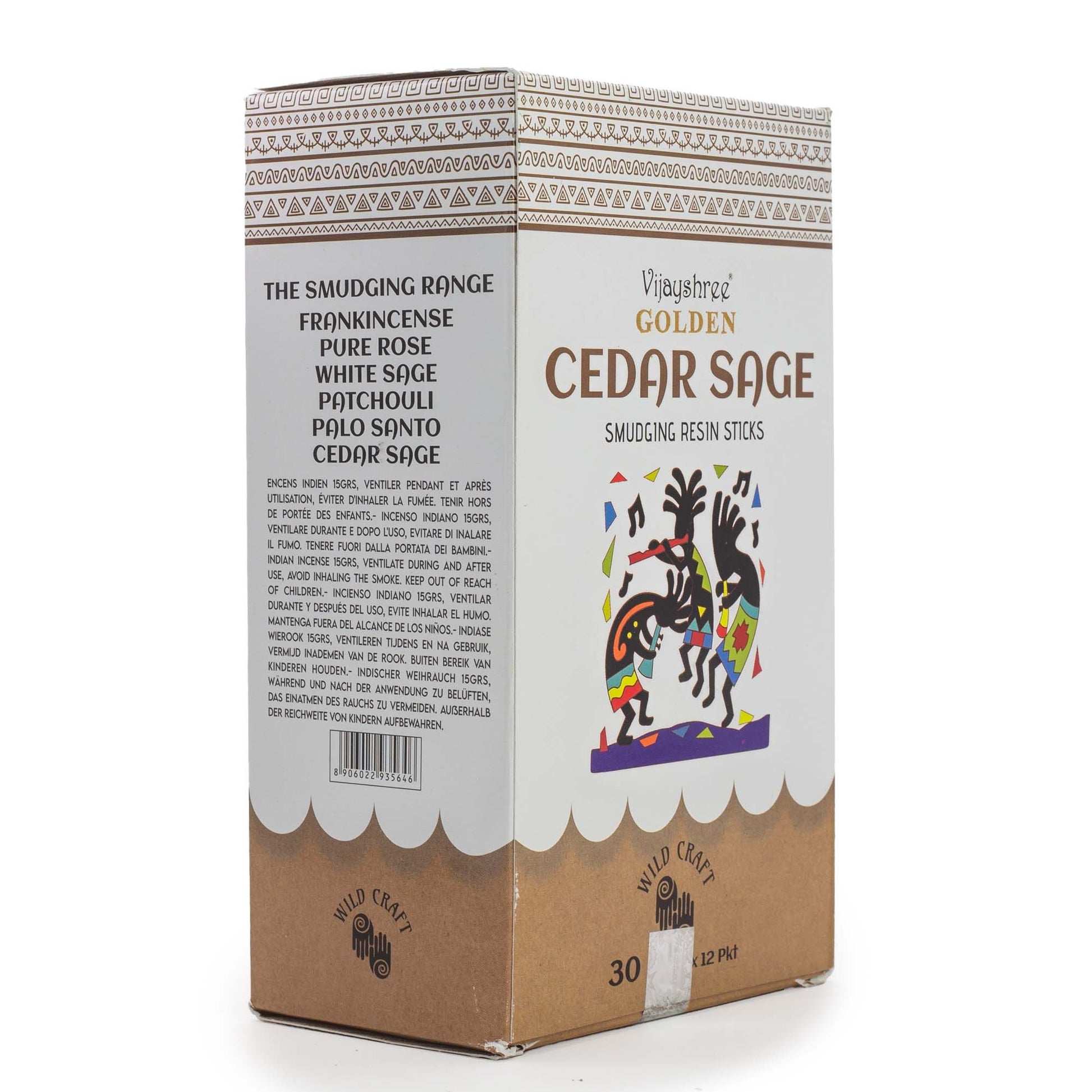 Golden Cedar Sage Smudging Resin Sticks – 30g - Vivid Aromas UK