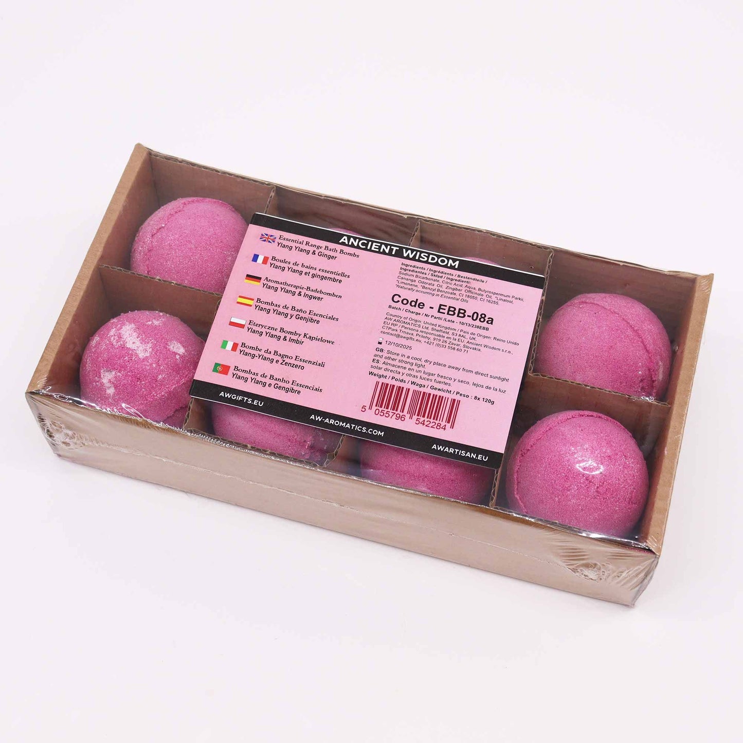 Essential Oil Bath Bomb - Ylang Ylang & Ginger - Vivid Aromas UK