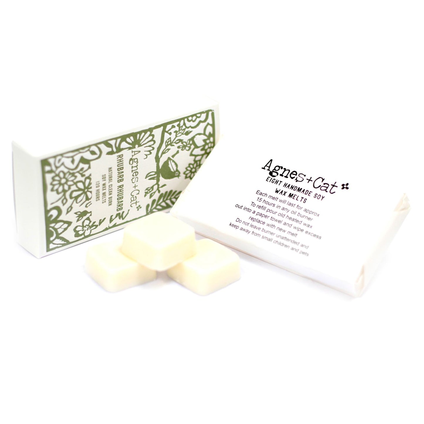 Agnes + Cat Box of 8 Wax Melts - Rhubarb Rhubarb - Vivid Aromas UK