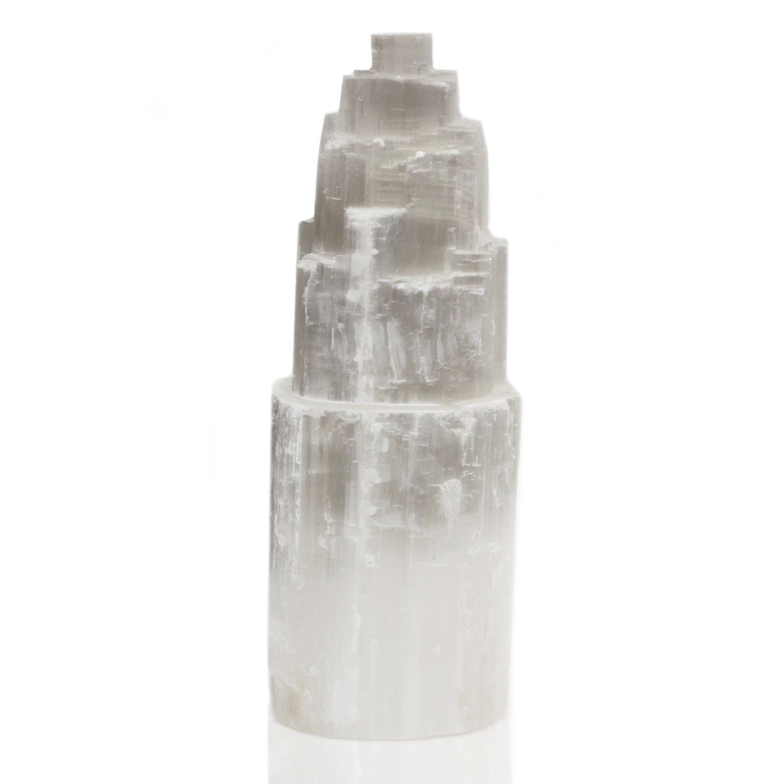 Natural Selenite Tower Lamp - 25 cm - Vivid Aromas UK