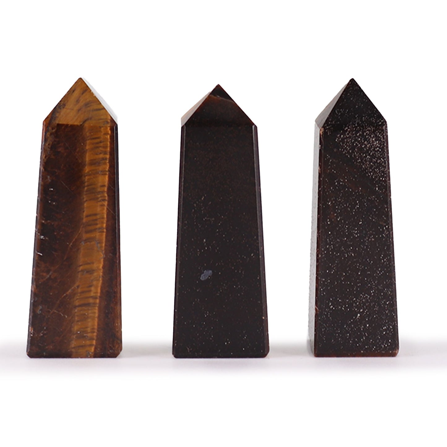 Gemstone Obelisk Point approx 5cm - Tiger Eye - Vivid Aromas UK